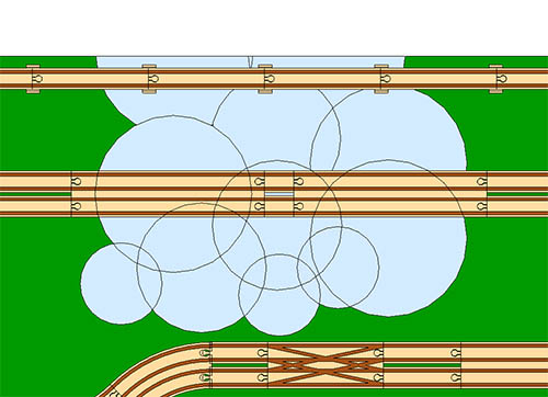 The layout mockup in SketchUp, with edges